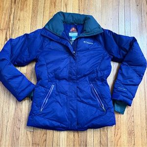 Columbia Omni Heat  Down Jacket Coat Small Purple Winter Duck
